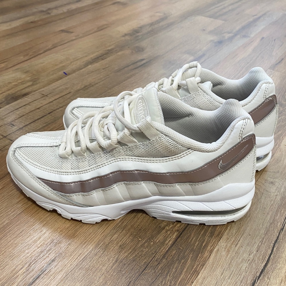 Nike Air Max 95 Youth Kids Sneakers Cream Rose Gold Size 7Y